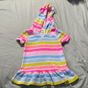 Wonder Nation Pink and Blue Striped Kids Swim Coverup